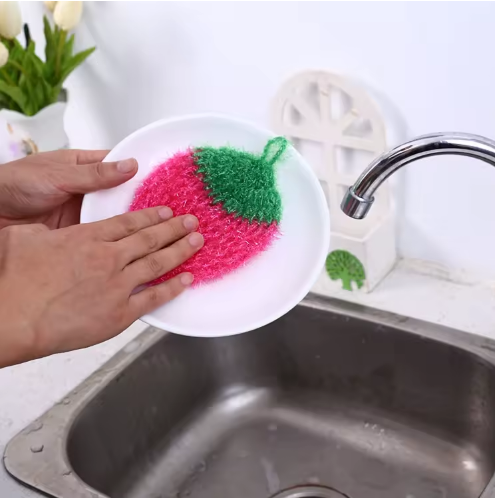3/pc Strawberry Dish Scrubber